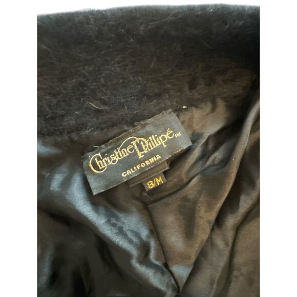 Vintage Christine Phillipe Angora Button-Up Jacket | Faux Fur | Braid Detail | M - Picture 13 of 13